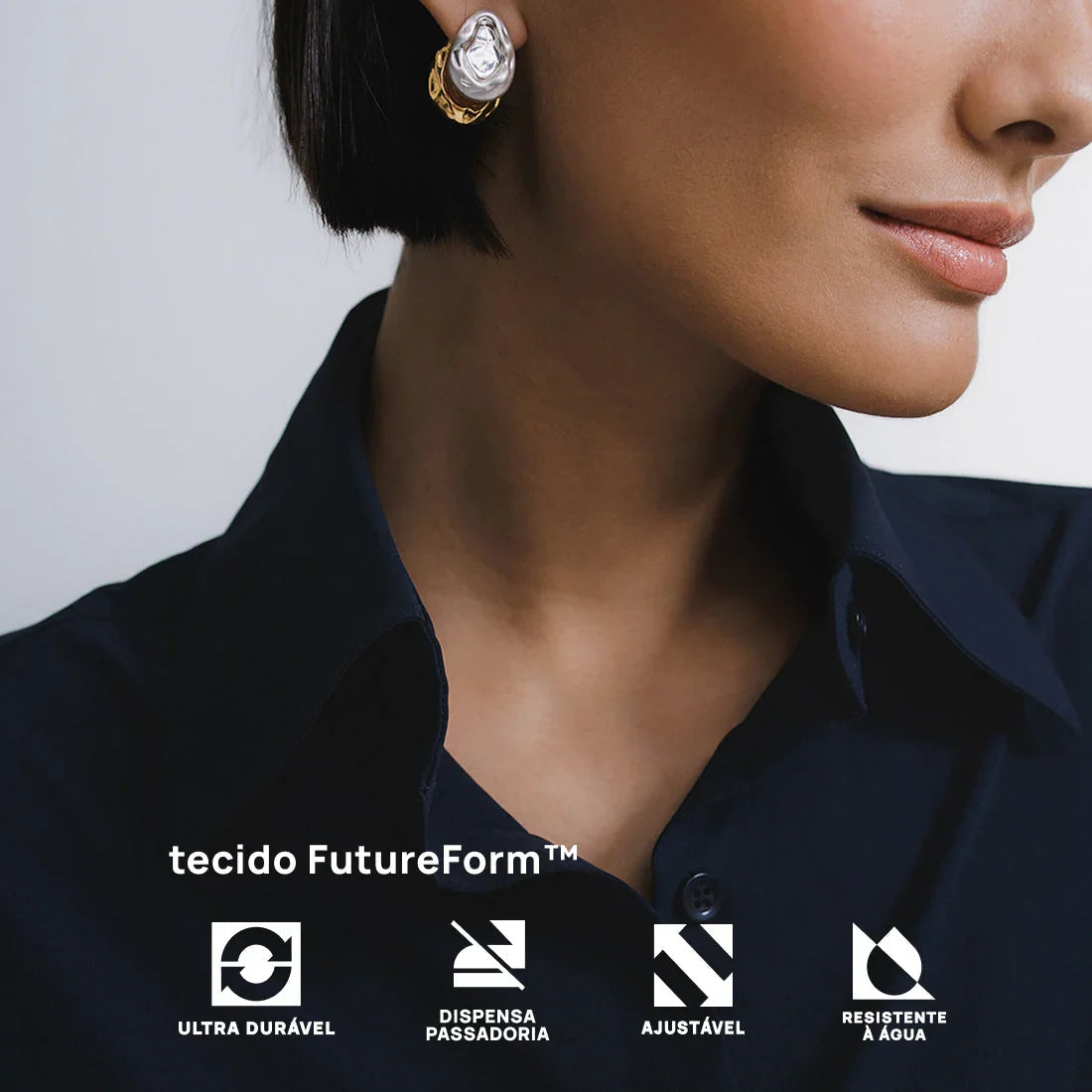 Camisa Oversized Alfaiataria Tech FutureForm® Feminina