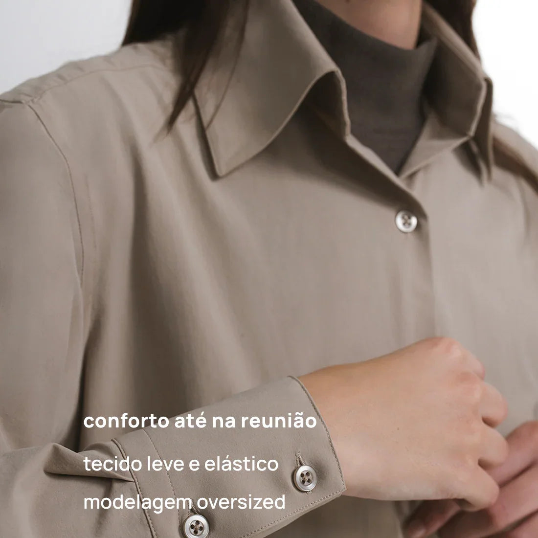 Camisa Oversized Alfaiataria Tech FutureForm® Feminina