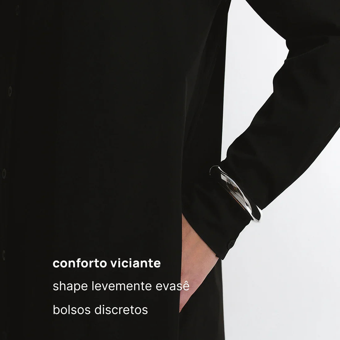 Vestido Chemise Manga Longa FutureForm®