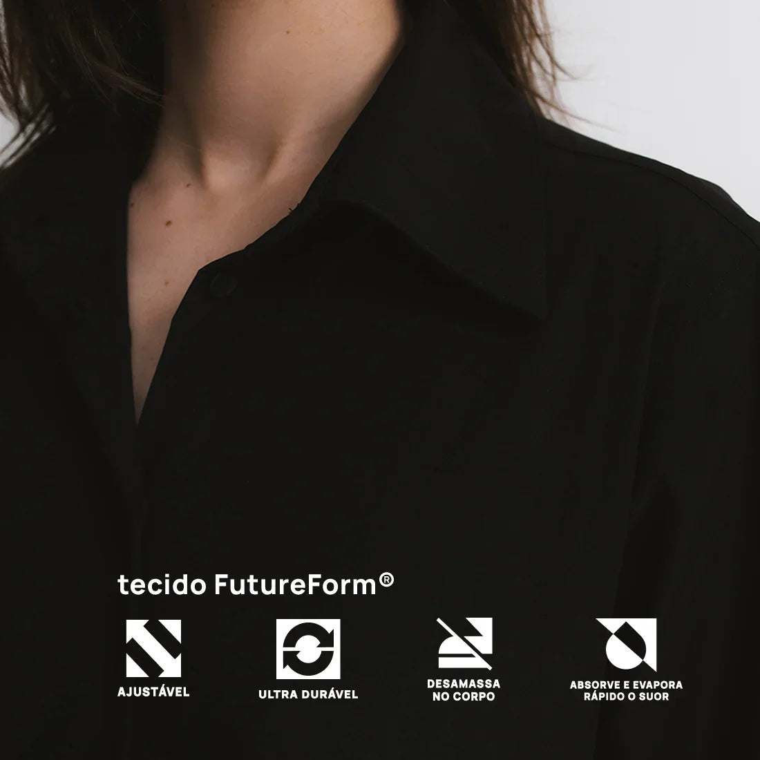 Vestido Chemise Manga Longa FutureForm®