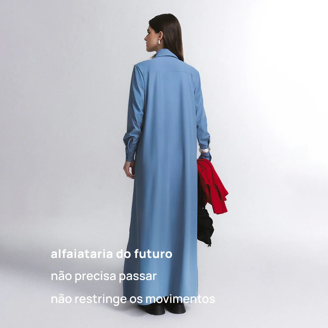 Vestido Chemise Manga Longa FutureForm®