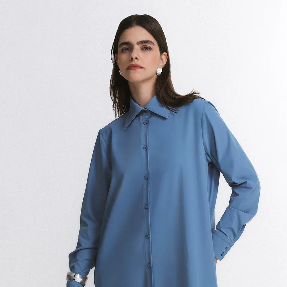 Vestido Chemise Manga Longa FutureForm®